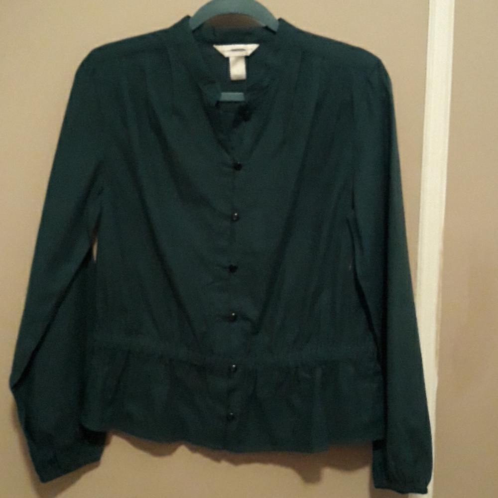 Christopher & Banks Hunter Green Blouse